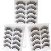 5 Pairs False Eyelashes All-match Natural Long 3D Mink Lashes Curling Fake Eye Lashes Makeup Tool for Party