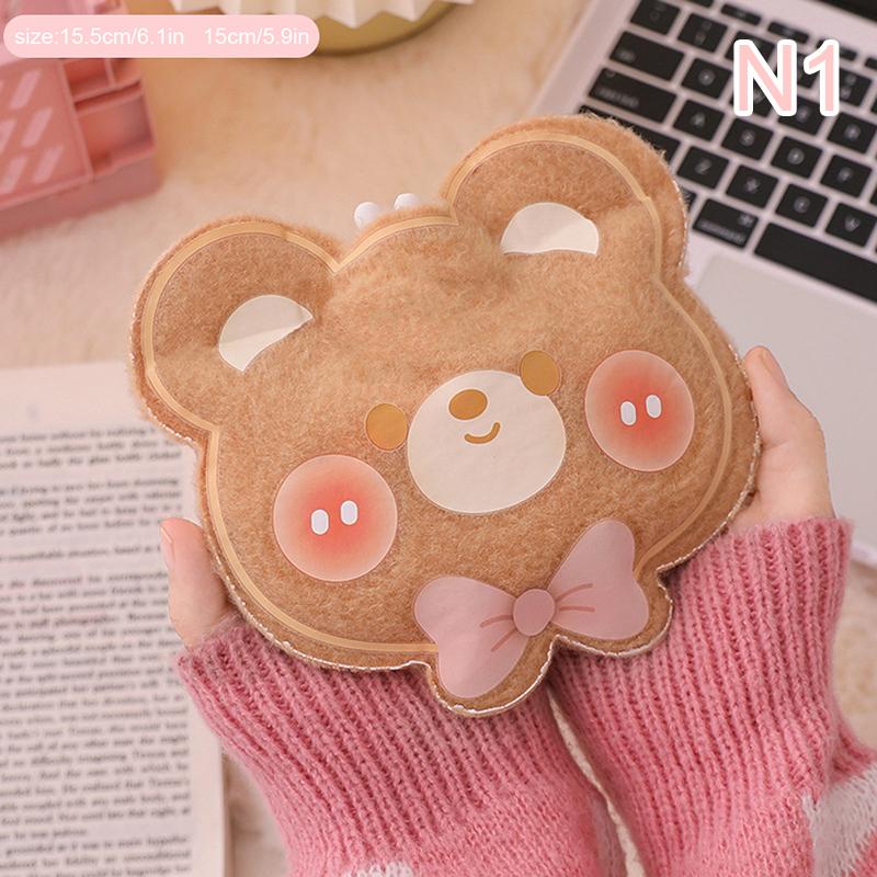 Мультяшный плюшевый наполненный водой портативный мешок для воды специальной формы, грелка для рук, многоразовая мини-сумка-грелка