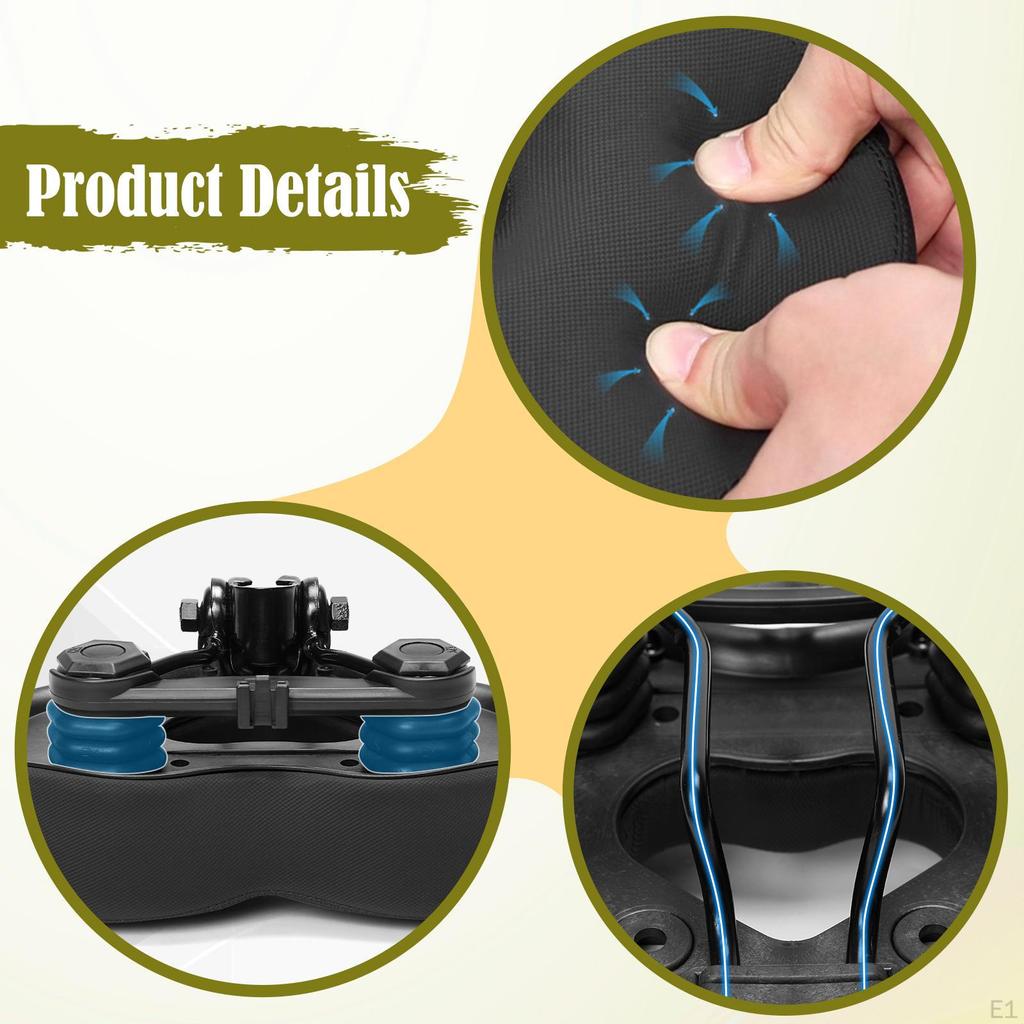 Bike Seat Cushion Saddle Wear Resistant Replacement 34cm Shock Absorption Wide for
