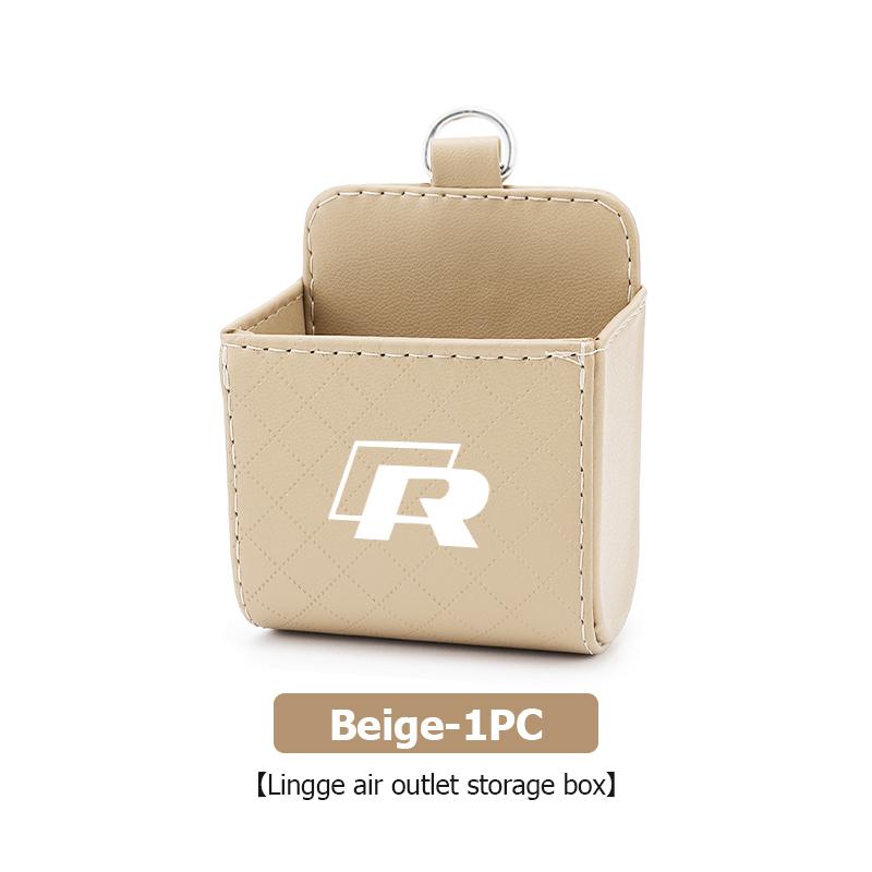 WET1 Leather Car Seat Door Storage Box Phone Sunglasses Holder For Volkswagen VW Golf 4 5 6 7 Polo Jetta Sagitar Magotan Passat B5 B6