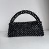 Handmade Bead Bag Big Hand Woven Handbags Unique Designer Ladies Party Bag Top Handle Phone Purses and Handbags