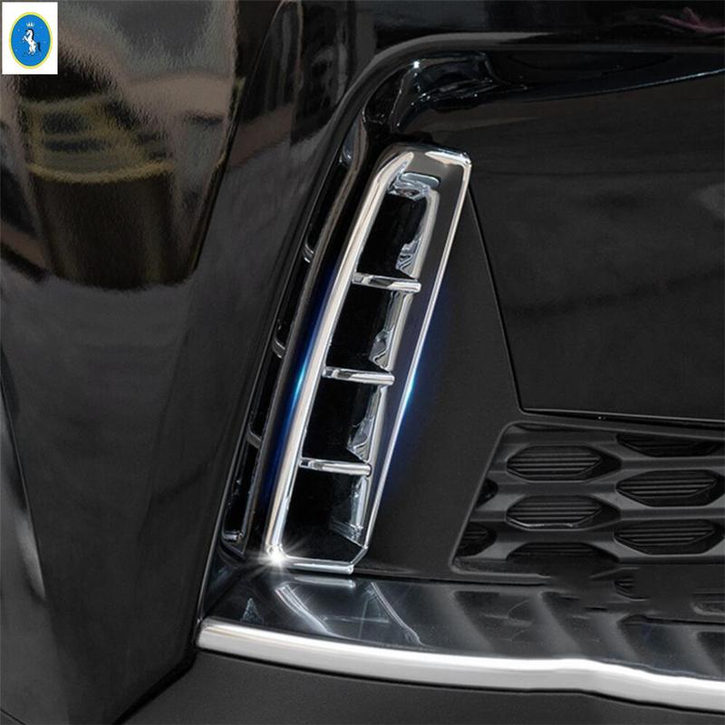 Red / Chrome / Carbon Fiber Front Fog Lights Lamps Eyelid Eyebrow Decor Cover Trim Accessories For Kia Carnival KA4 - 2024