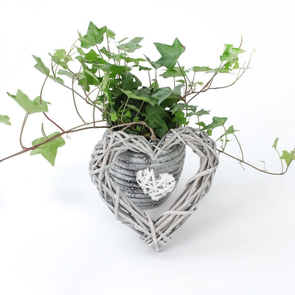 DIY Heart-shaped Pendants Wall Hanging Artificial Woven Wreaths  Wedding