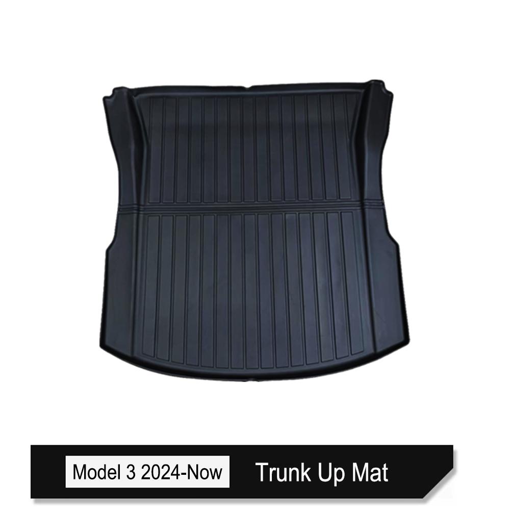 for Tesla Model 3 Highland 2024-2026 Front Rear Trunk Mats TPE Lower Trunk Storage Protective Cover Cargo Liner Anti Dirty Pads