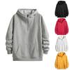 Men Hoodies Loose Sweatshirts Casual Fleece Lined Sweatshirt Winter Warm Hooded Pullover Tops With Pocket
