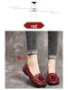 Women's Genuine Leather Non-slip Flat Shoes - Comfortable Round Toe for Middle-aged & Elderly