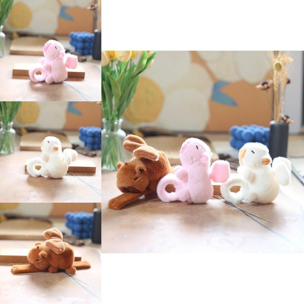 Cute Animated Capybara Stuffed Animal With Movable Wings In White Plush