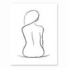Nordic Minimalist Figures Line Art Sexy Woman Body Nude Wall  Drawing PostersCanvas Paintings Prints Decoration for Livingroom