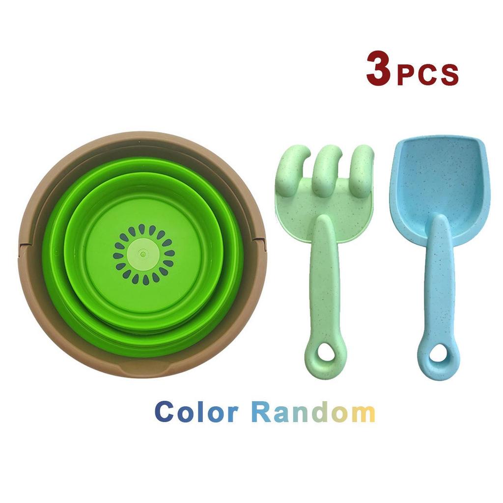 Exclusive Children's Beach Toy Set: Foldable Bucket, Sand Shovel & Water Molds