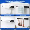 Adhesive Paper Holder 304 Stainless Steel Brushed Gold Black Bathroom Kitchen WC Paper Towel Rack Shelf Long Tissue Roll Hanger