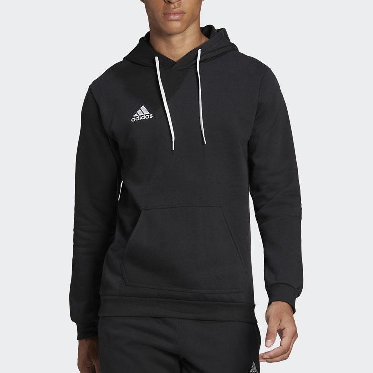 adidas Однотонный футбольный спортивный пуловер с капюшоном, мужские топы, черный H57512