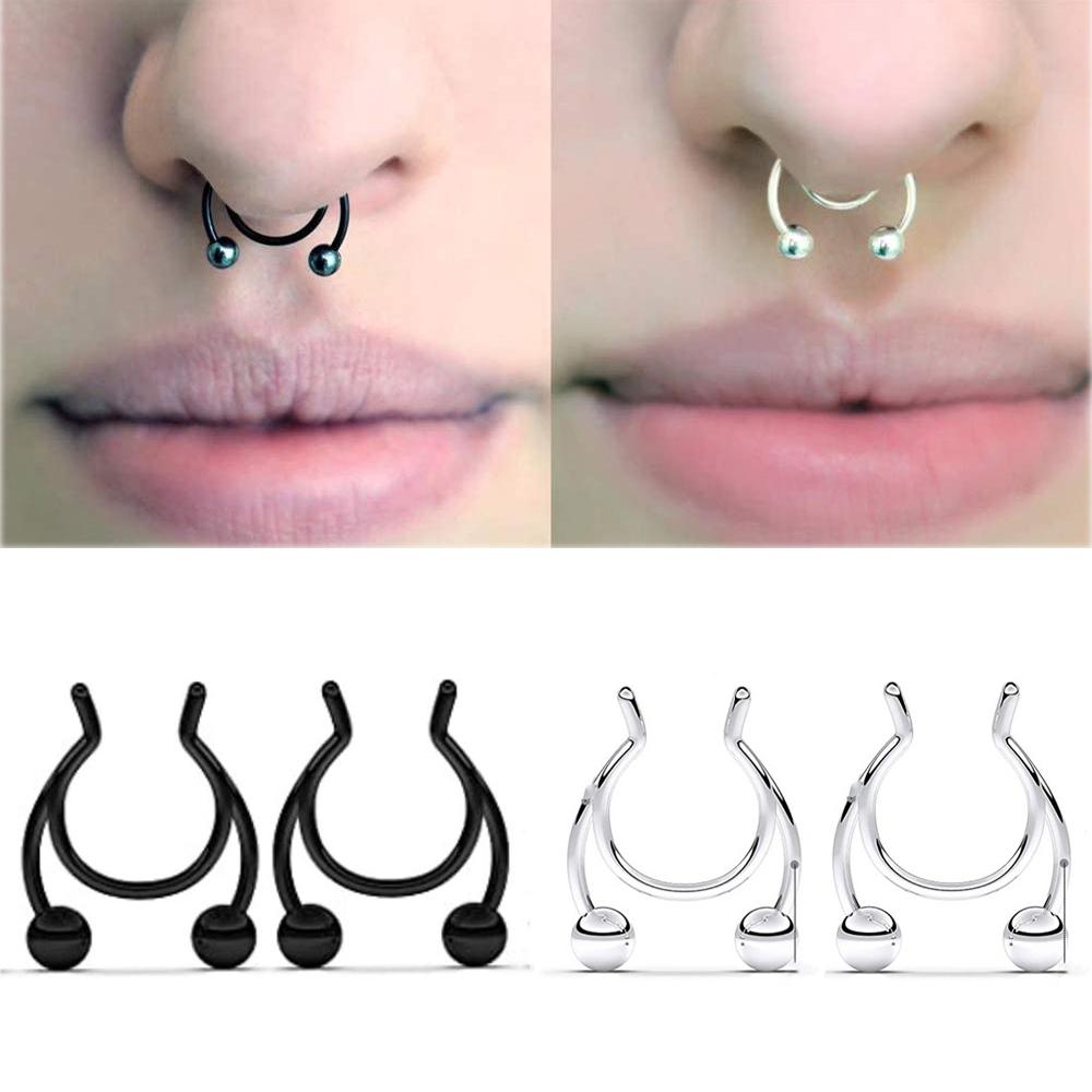 1pcs Nasal Septum Ball Stainless Steel Piercing Jewelry Body Jewelry Nose Rings
