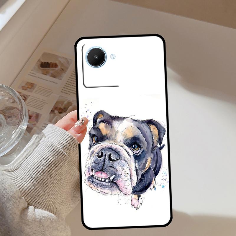 British Bulldog For Realme GT 7 Pro 5 GT 6 6T C67 C61 C55 C53 C51 C21Y C25S C75 10 11 12 13 14 Pro Plus Case