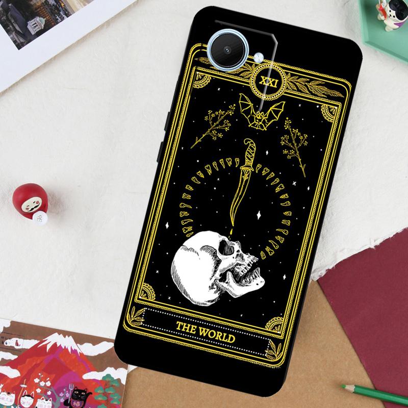 Чехол-книжка Таро Смерти для Realme GT 7 Pro GT 6 5 6T 10 11 12 13 14 Pro Plus C61 C53 C51 C21Y C25S C75 C55 C67
