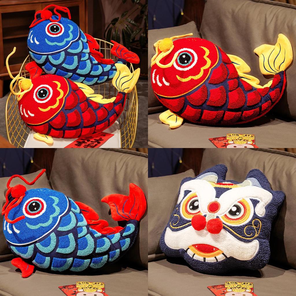 Blue Koi Fish Cartoon Soft With Stitching For Bedroom And Gift Use