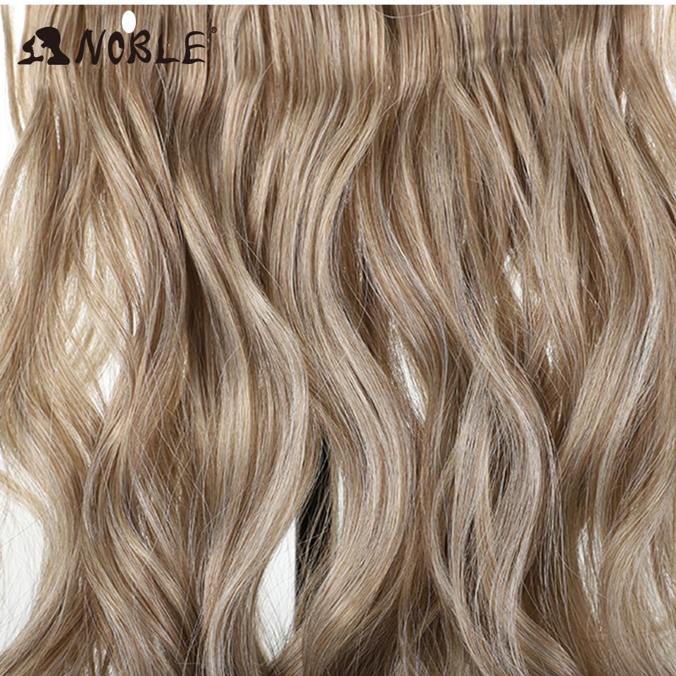 Noble Hair Extensions 20“ Wave Synthetic Clip Fish Line Ombre Blonde One Piece Hair piece Hair Extensions Cabello For Women