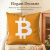 Bitcoin Btc Логотип Крутая Наволочка Натуральный Лен Органическая Ткань Двусторонняя Печать Диван Домашний Декор Подарок Наволочка