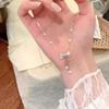 2024 Luxury Pearl Bow Tassel Necklace for Women - Chic Clavicle Chain Accessory