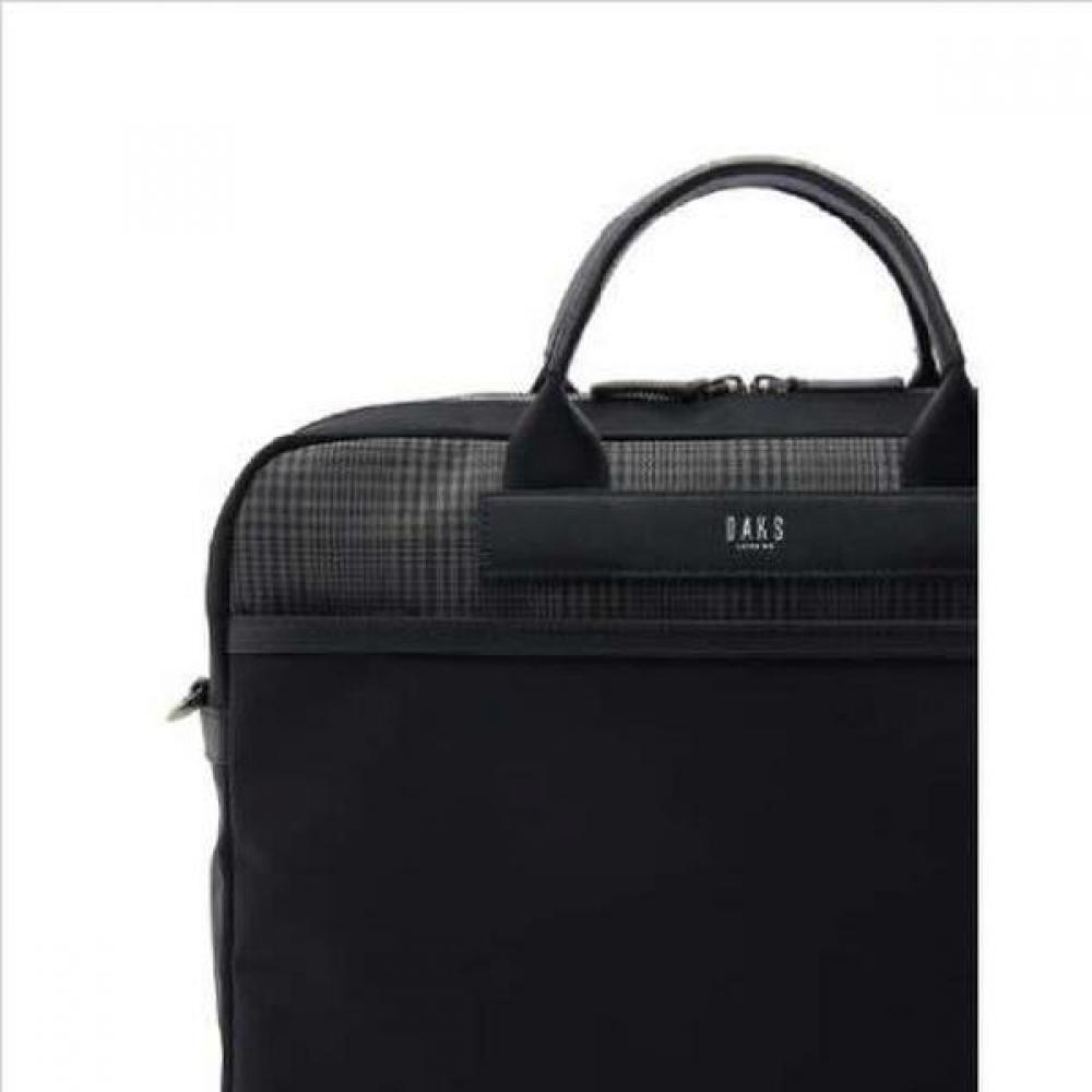 Daks Black Check Patch Briefcase Dbba2e331bk