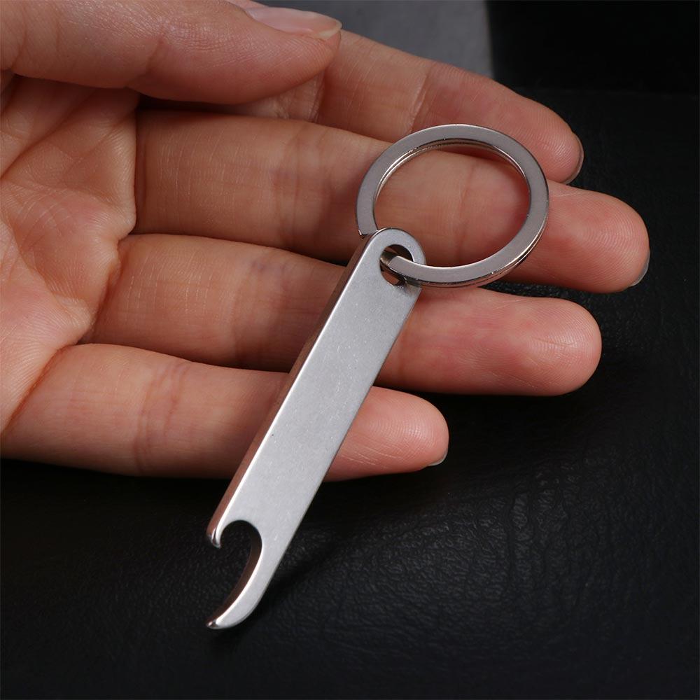 Mini Beer Opener Keyring Stainless Steel Beer Bottle Opener Keychain Portable Survival Tool