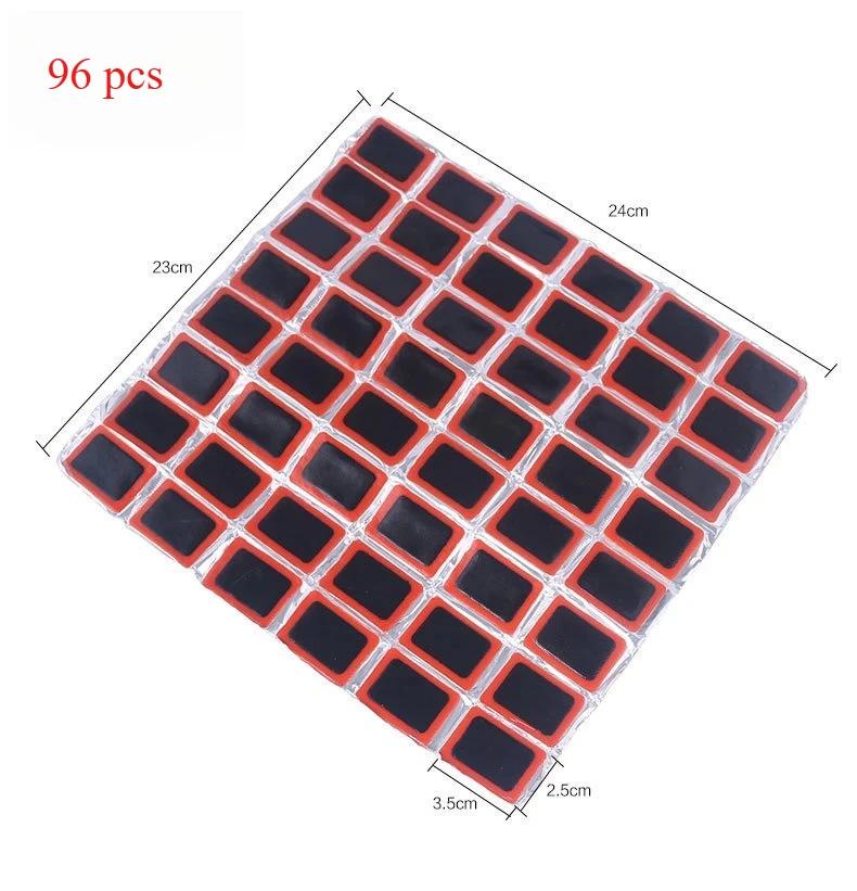 48/96 шт. Резиновые заплатки для ремонта проколов велосипедных шин - Бесклеевой набор заплаток для камер шин