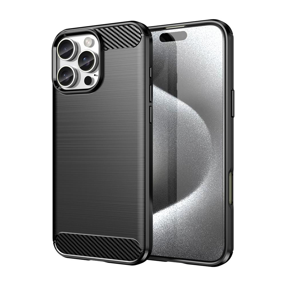 Для Apple iPhone 16 16e 15 14 Plus 13 12 11 Pro Max mini чехол из углеродного волокна мягкий ударопрочный чехол из ТПУ