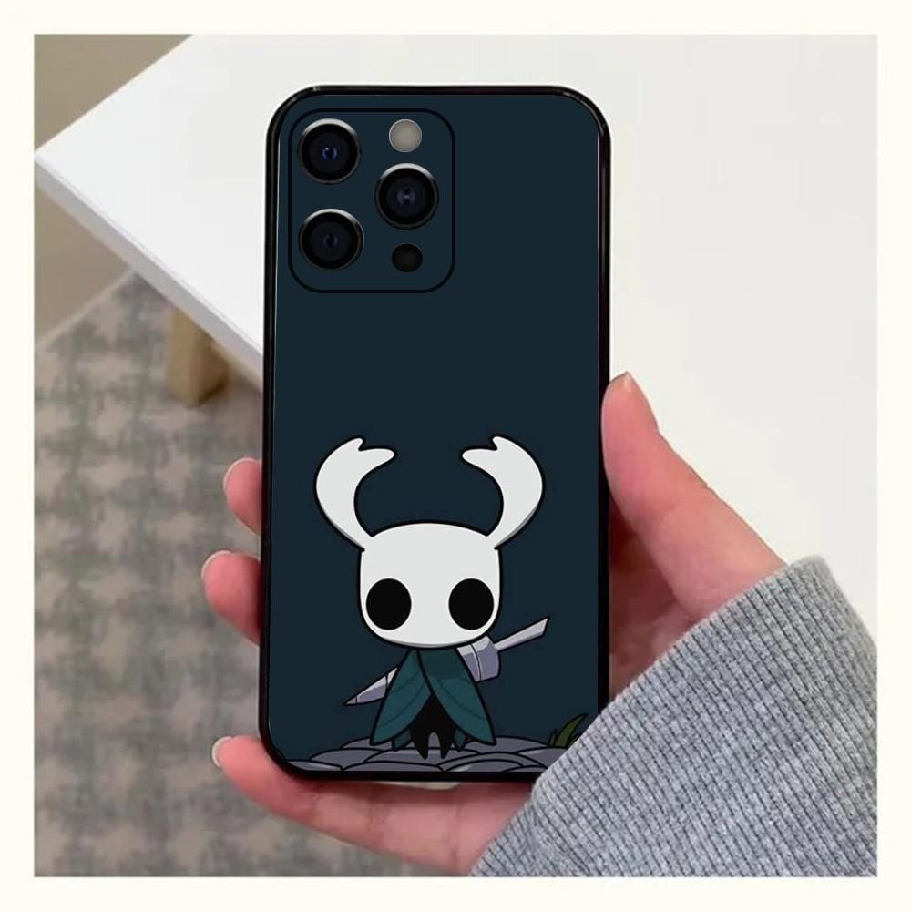 Чехол для телефона H-Hollow Knight для Apple iPhone 15,14,13,12,11,Pro,X,XS,Max,XR,Plus,Mini Мягкий черный чехол