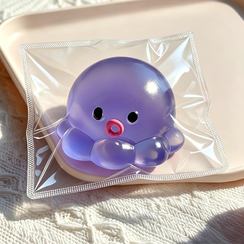 Прыгающий веселый DIY-осьминог из сквиши-материала, Медленно поднимающийся сквиши-пузырь с текстурой, похожей на глину, Отличное ощущение в руке, Идеальный подарок на праздники и вечеринки