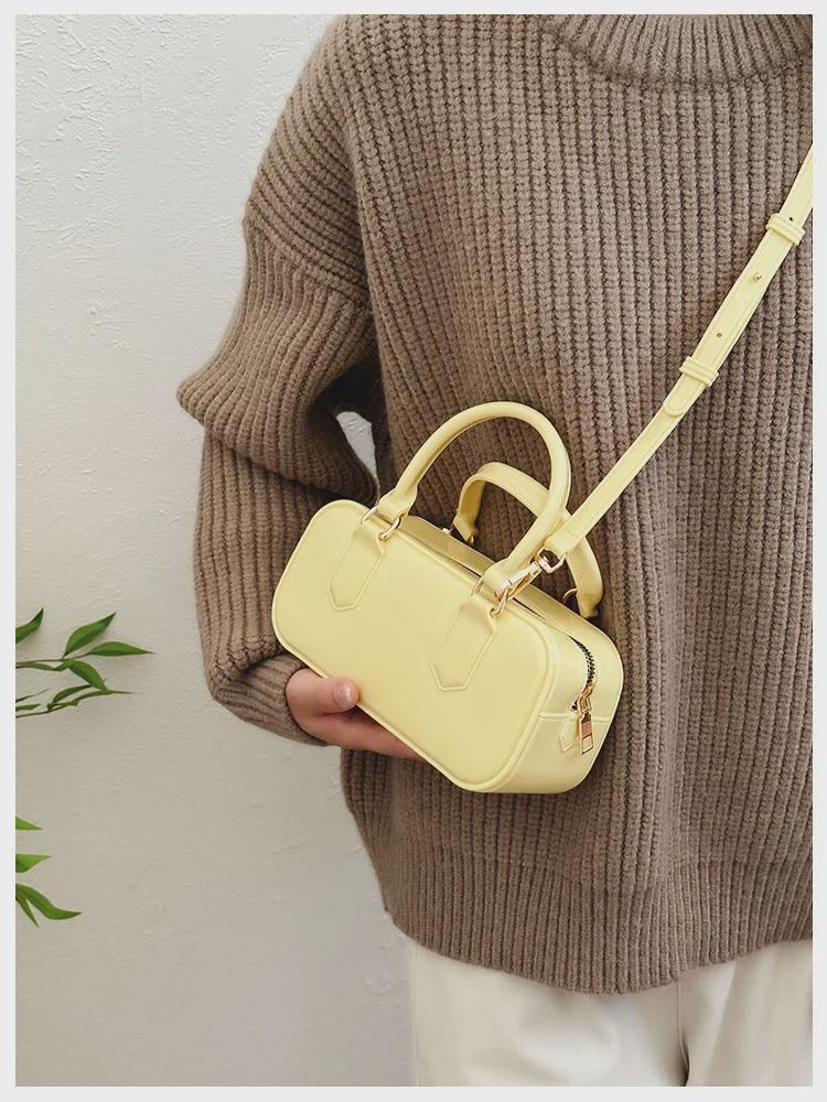 2025 Модная сумка-подушка через плечо из ПВХ-желе карамельного цвета - Большая вместительная женская сумка