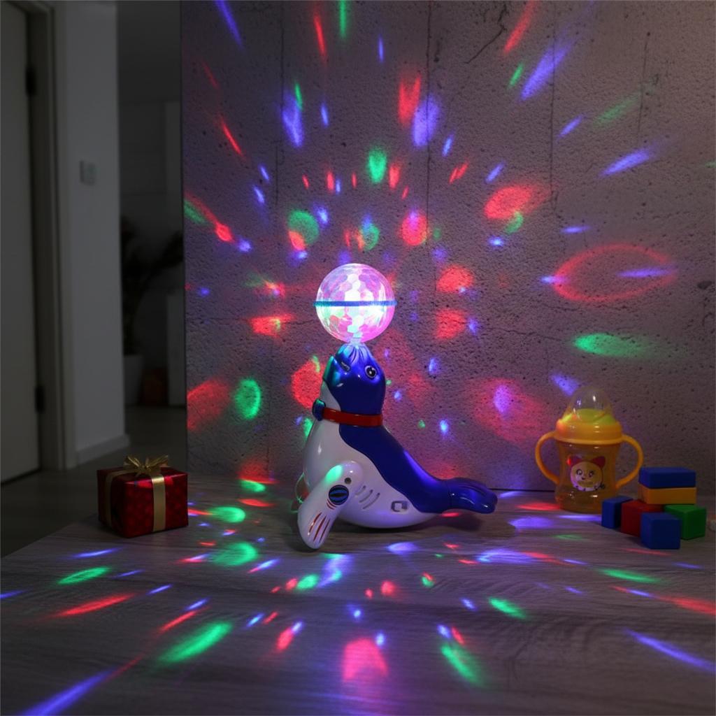 Electric Seal Toy for Kids with LED Lights Music and Acrobatic Performance