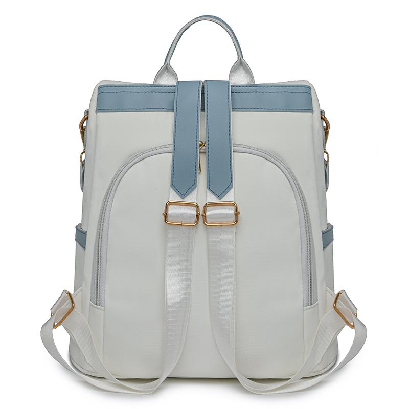 Женский рюкзак с цветными блоками, большая вместительная дорожная сумка, мягкая кожаная сумка через плечо, женская сумка двойного назначения