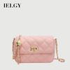 Ielgy High-End Fashion Chain Diamond Texture Small Square Bag