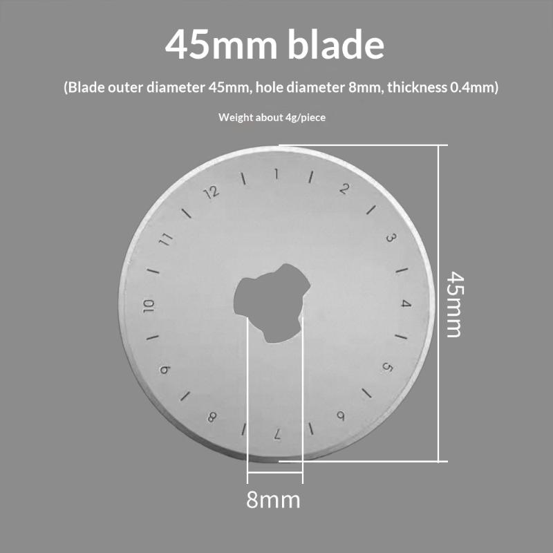 3/5/15Pcs 45Mm Rotary Cutter Blades Sharp And Durable Blades With Clear Scale For Quilting Sewing Crafting And Fabric Leather Cu