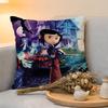 Cushion Cover  Linen  SkinFriendly Soft Decorative Case For Sofa Home Decor CCoraline Anime Pillow cover