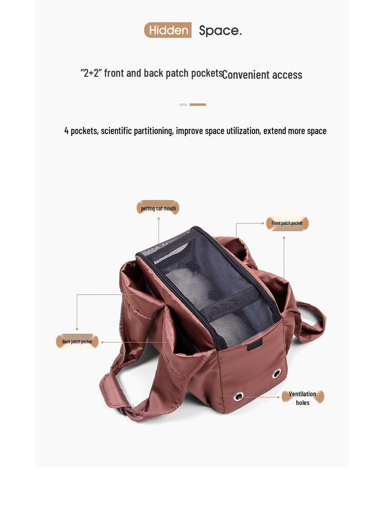 Portable Cat & Dog Carrier: Breathable, Large-Capacity Handbag/Backpack