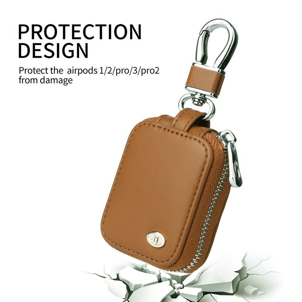 Anti Lost Protective Case Shockproof Storage Bag Leather Cover for Airpods Pro 3 2 1
