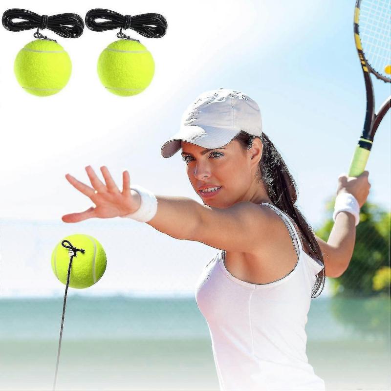 4 Packs Tennis Training Ball With String Tennis Trainer Balls Self Practice Trainer Tool Tennis Ball Training Equipment For Tennis Trainer Practice Ex