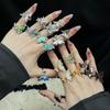 Кольцо-бабочка с капающим маслом, Открытое, Личность, Нишевый дизайн, Кольцо в стиле холодного ветра, Кольцо на указательный палец для ношения в несколько рядов, Женское