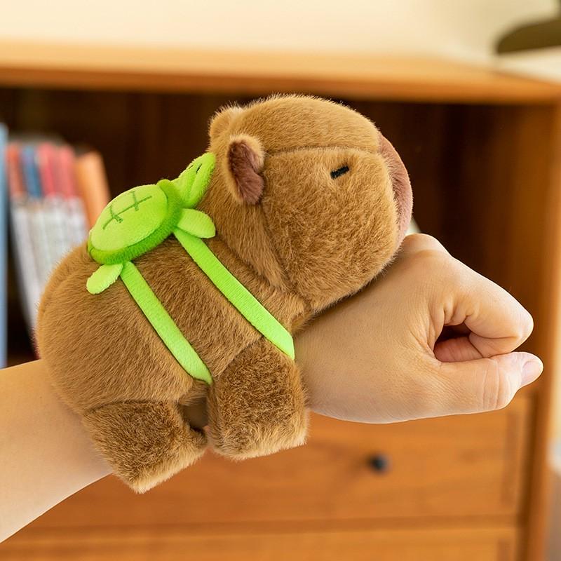 Capybara Plush Wristband Toy Soft Stuffed Animal Kids Adults Cute Handheld Pendant Accessory