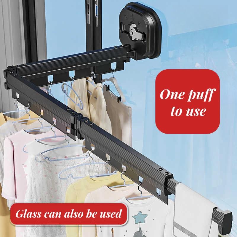 Выдвижная сушилка для одежды, горячая распродажа, складная, без перфорации, настенная, с присоской, алюминиевый сплав для спальни, гостиной