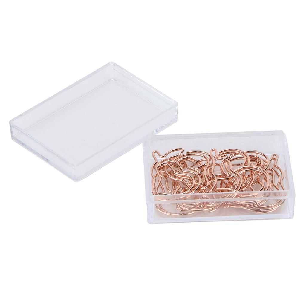 12pcs Professional Cute Pear Shaped Paper Clip Document Organizing Paper Clip (Rose Gold)