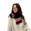 Retro Knitted Scarf Men's and Women's Fashion Simple Concave Shape Autumn and Winter Christmas Scarf Versatile Warm Tide