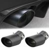 Universal Car Exhaust Tip Round Aluminum Alloy Muffler Tail Trim Rear Auto Exhaust Pipe Nozzle Silencer Pipe Inlet 63Mm
