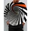 Abstract Swirls Vortex 3D Print T-Shirts Men Woman Long Sleeve T Shirt Streetwear Harajuku Pullovers Tees Tops Kids Clothing