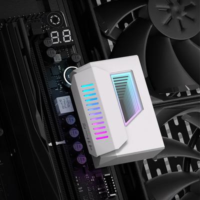 Переходник ATX 24 пин 180 градусов с ARGB-подсветкой «Бесконечное зеркало» Угловой 24-контактный переходник для материнской платы компьютера Блок питания ATX