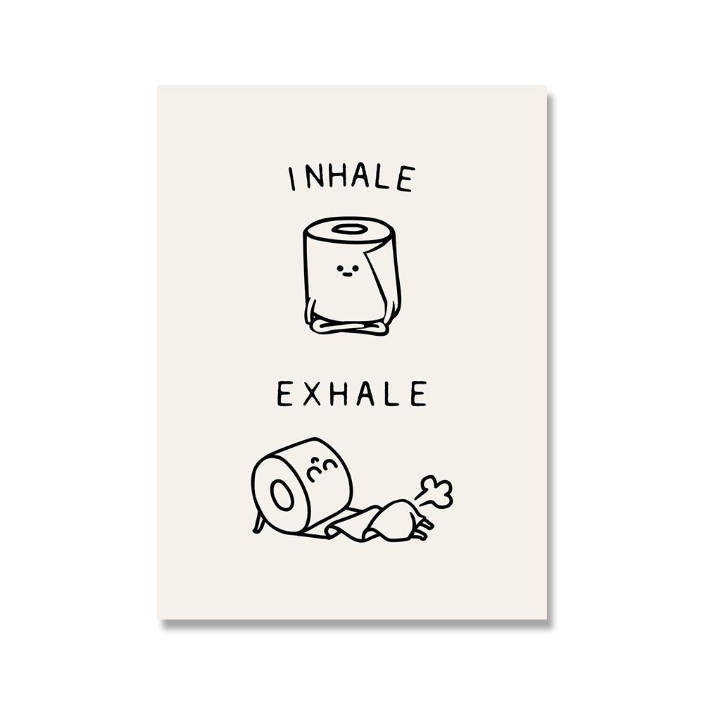 Toilet Paper Funny Quote Minimalist Wall Art Canvas Painting Nordic Posters And Prints Wall Pictures For Bathroom Toilet Bedroom