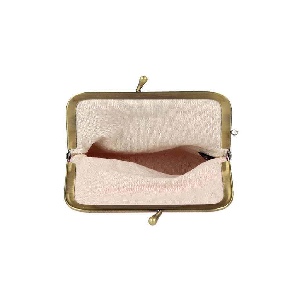 Sun-Star Stationery Sanrio Characters Mini Pouch with Clasp and Tatami Embroidery, My Melody, S2337517