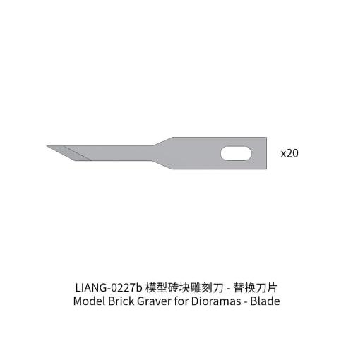 Liang Model Brick Graver Replacement Blades, 20-Pack, Hobby Tool, LIANG-0227b