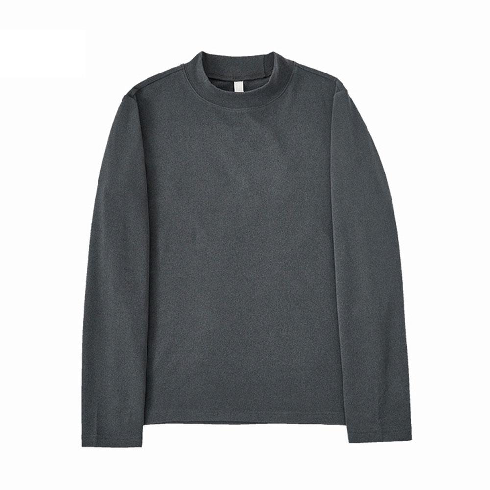 Мужские зимние толстые футболки с длинными рукавами, полусвитер, пуловеры, нижняя рубашка, модная уличная одежда, корейская осенняя одежда, женская и мужская