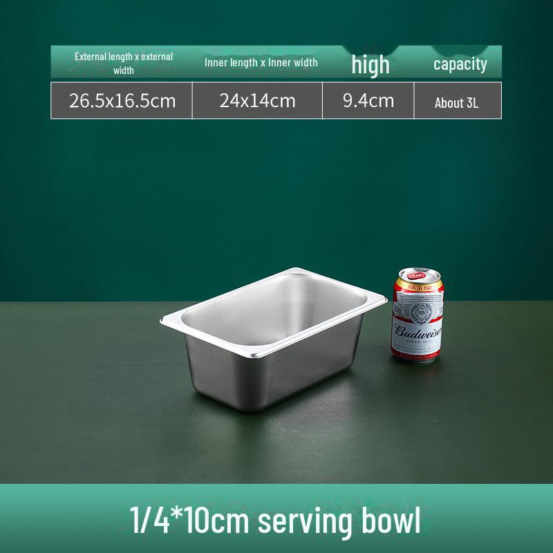 Квадратная сервировочная миска из нержавеющей стали с крышкой для фаст-фуда, молочного чая, приправ или горячих блюд